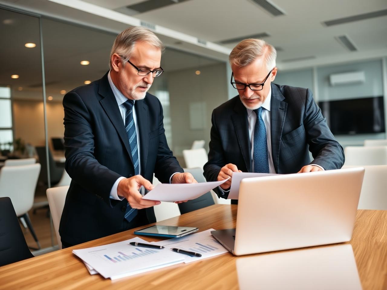 Senior executives reviewing strategy